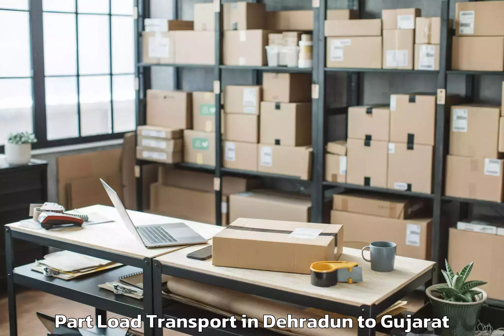 Trusted Dehradun to Vadodara Part Load Transport